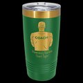 Gold Plated Custom Engraved 20oz Insulated Tumbler with Slider Lid
