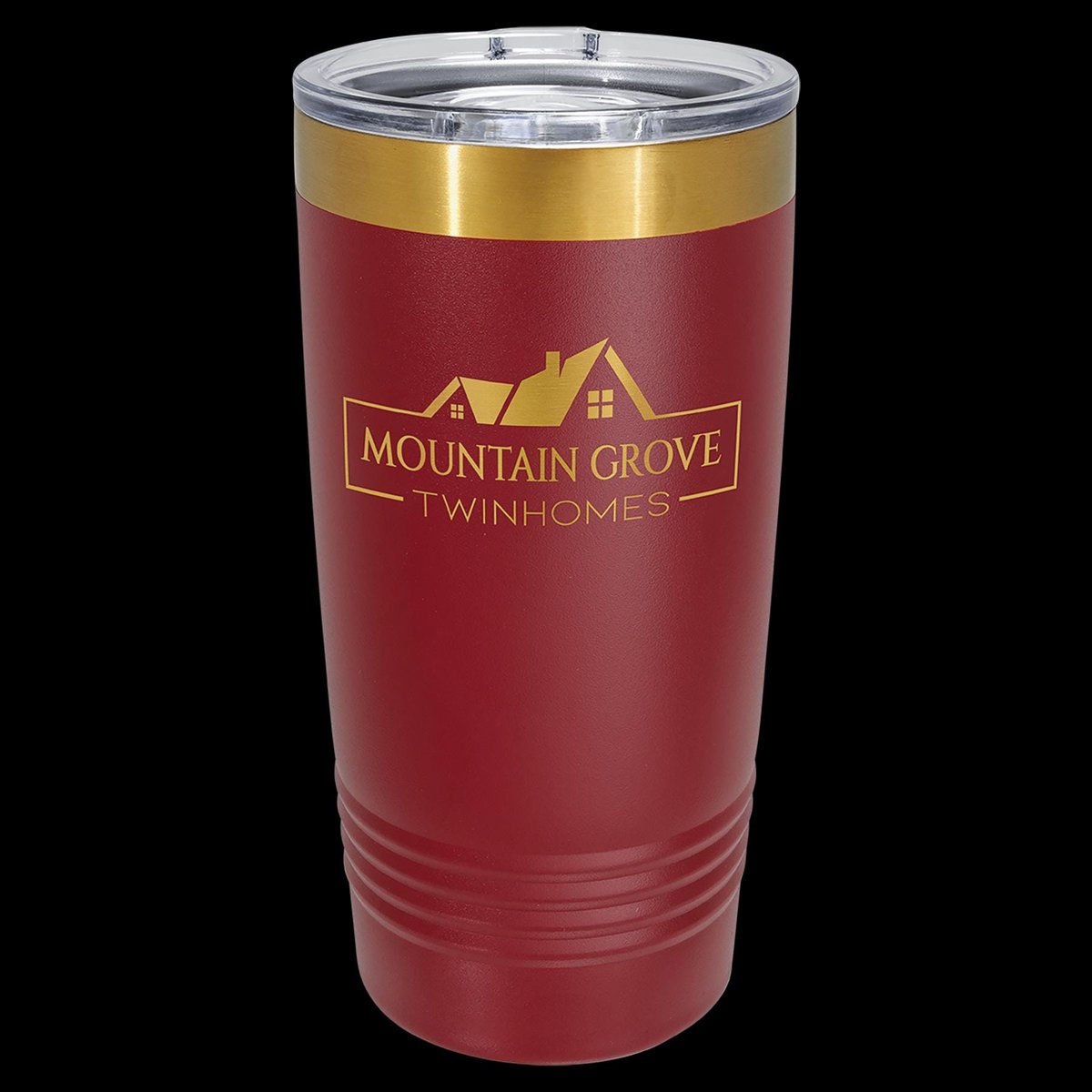 Gold Plated Custom Engraved 20oz Insulated Tumbler with Slider Lid