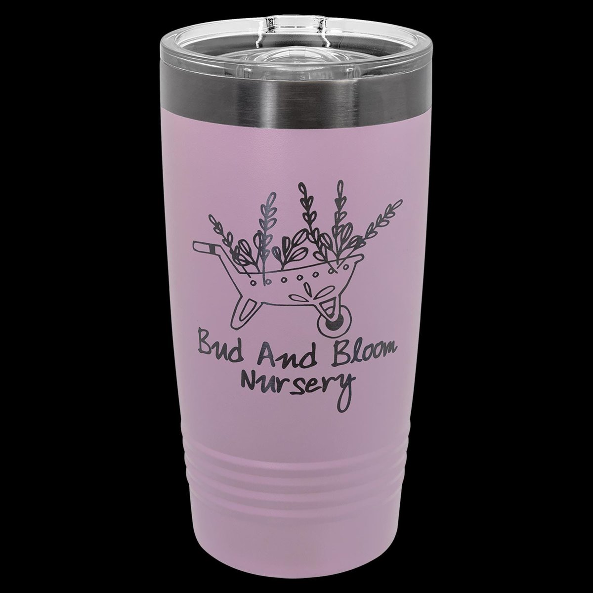 Black Plated Custom Engraved 20oz Insulated Tumbler with Slider Lid