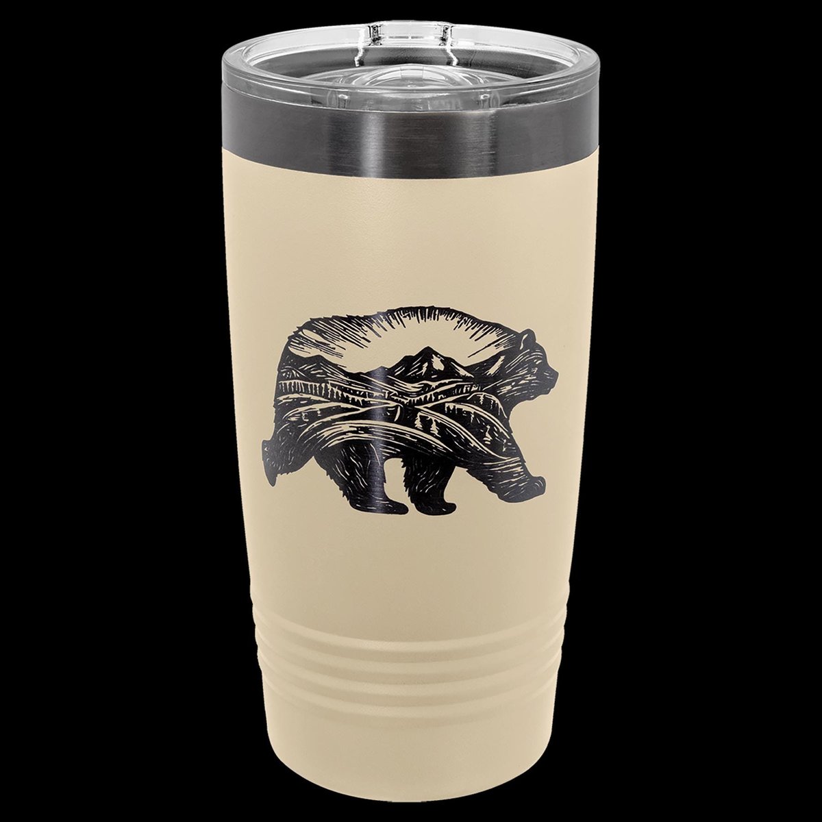 Black Plated Custom Engraved 20oz Insulated Tumbler with Slider Lid