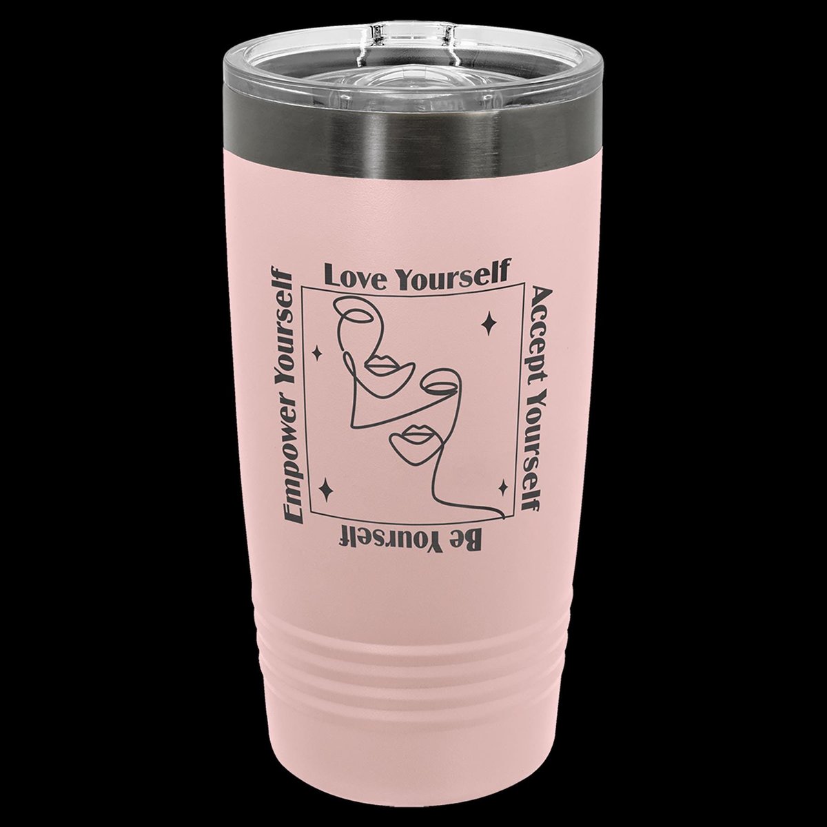 Black Plated Custom Engraved 20oz Insulated Tumbler with Slider Lid