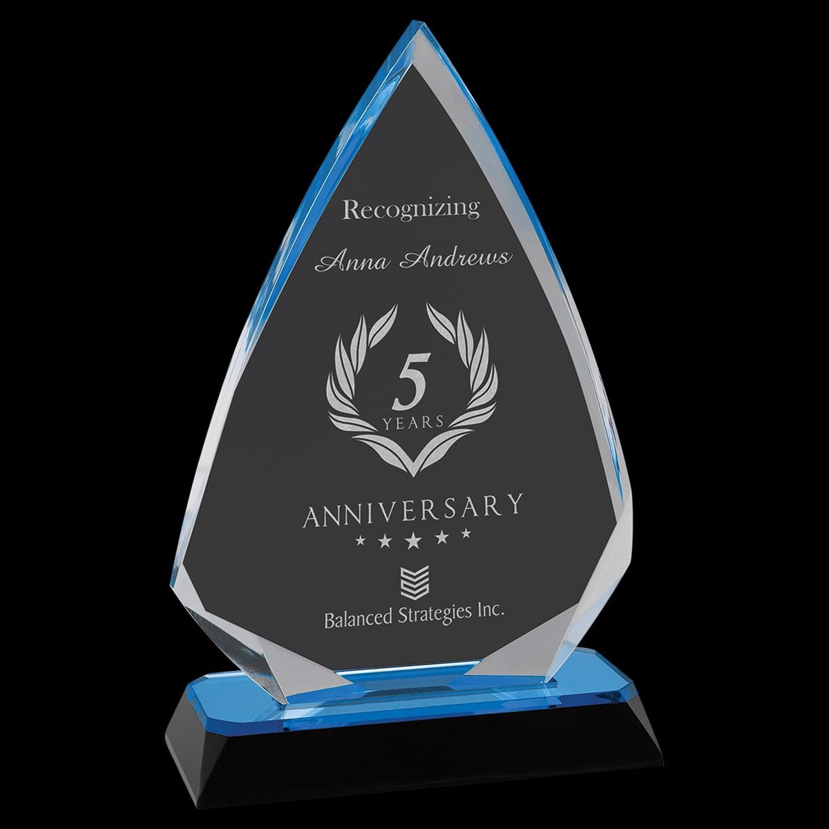 Custom Acrylic Arrowhead Award, Employee, Recognition, Retirement