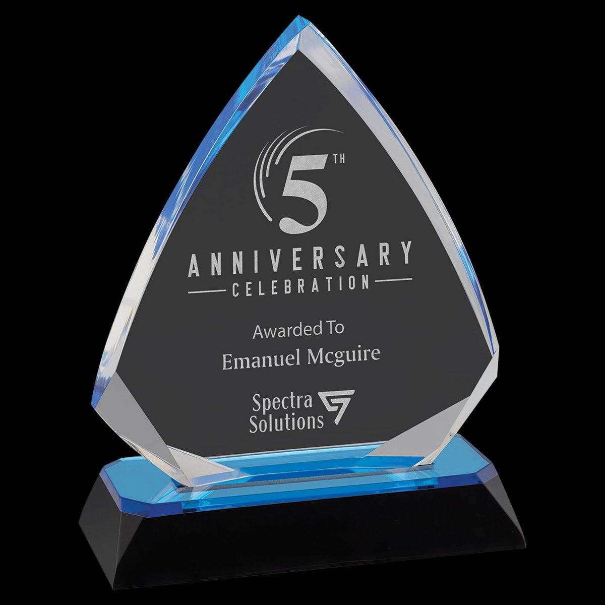 Custom Acrylic Arrowhead Award, Employee, Recognition, Retirement