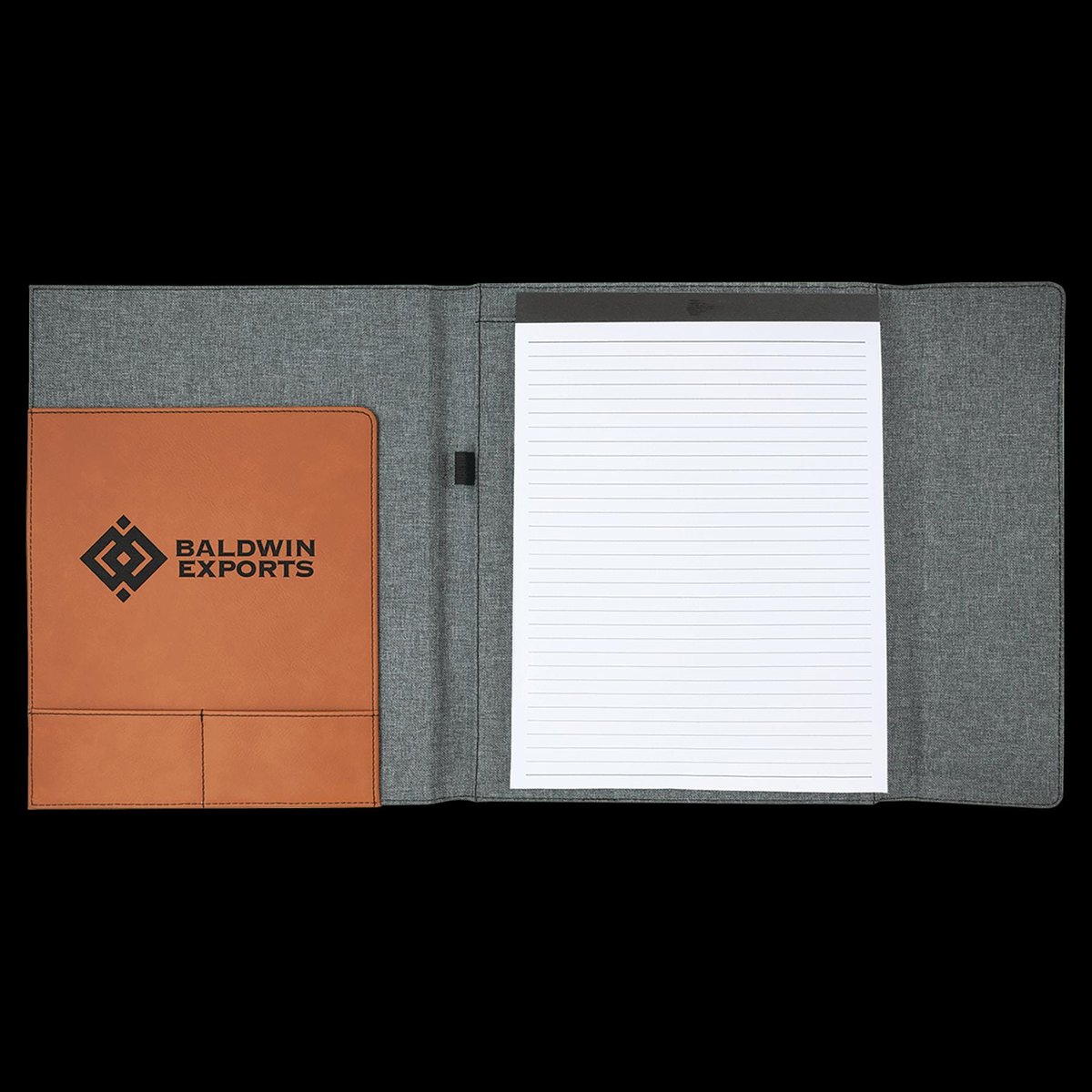 Laser Engraved Leatherette Portfolio for 9”x12” Notebook