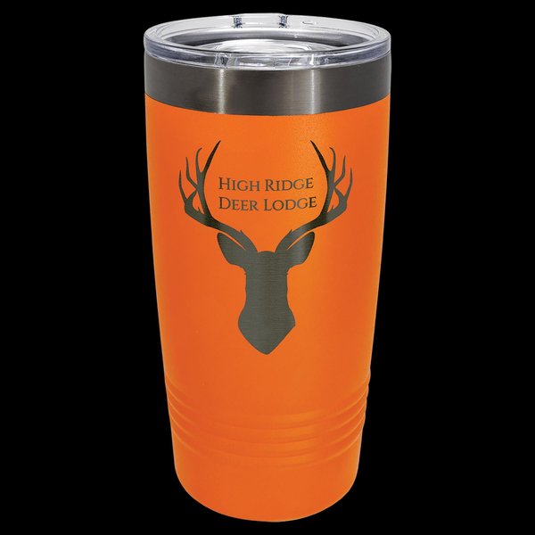 Black Plated Custom Engraved 20oz Insulated Tumbler with Slider Lid