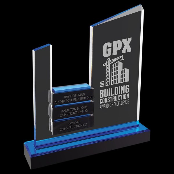 Custom Standing Award with 6 Perpetual Blocks