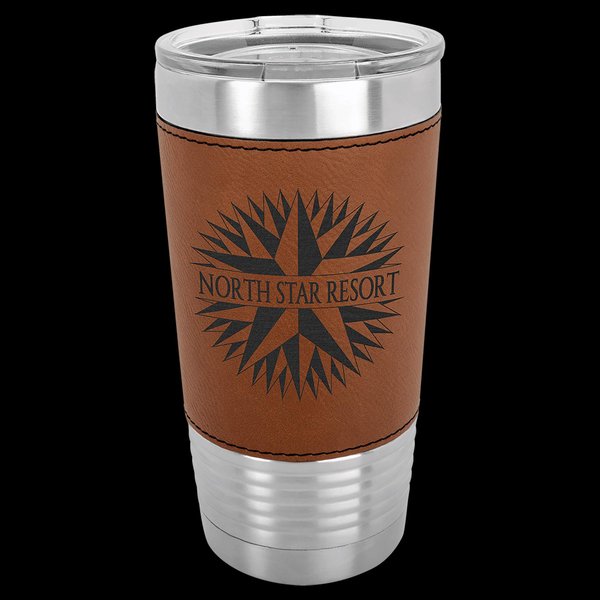 20 oz. Insulated Tumbler with Leatherette - Custom!